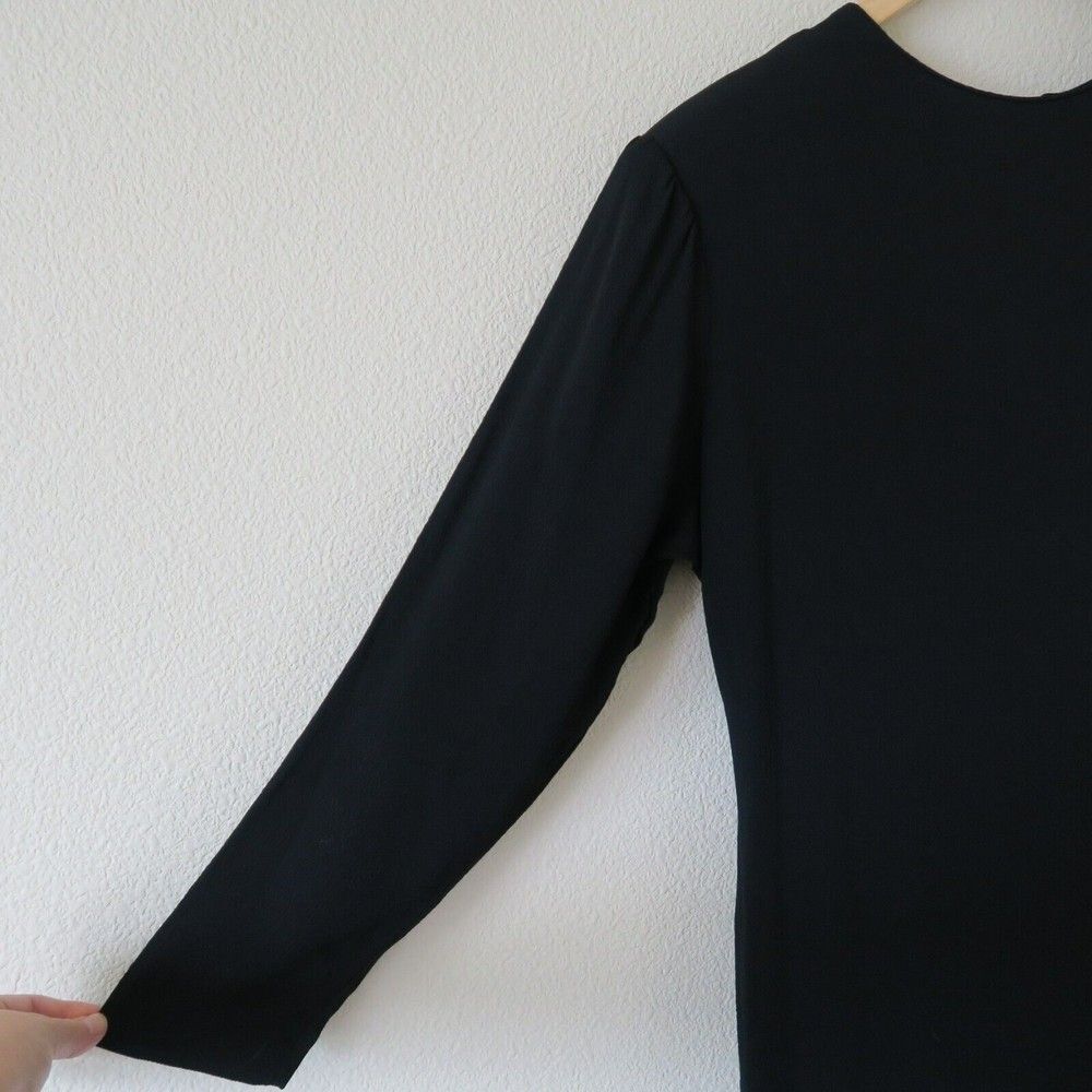 Elegant Black Long Sleeve Dress - Picture 6 of 10